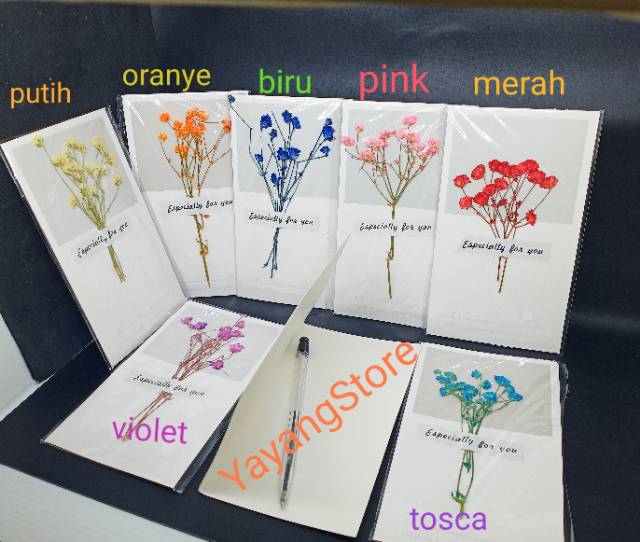 Greeting Card Rustic Dry Flower - Kartu Ucapan Bunga Kering