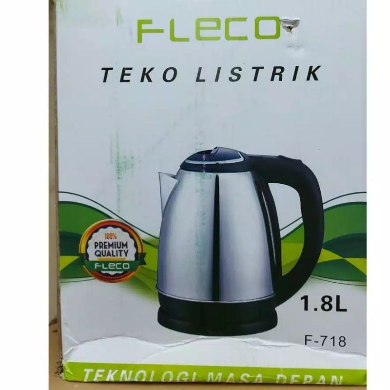 COD Teko listrik/ pemanas air/ kettle electric 1,8 Liter Fleco F-718 1,8L