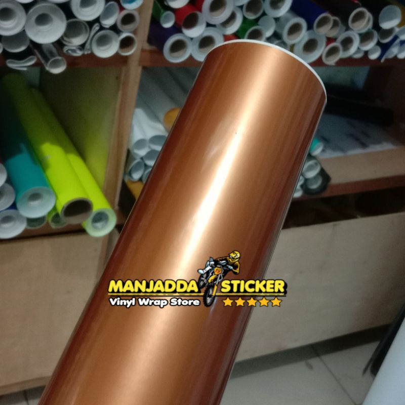 stiker skotlet motor warna gold cooper super glossy