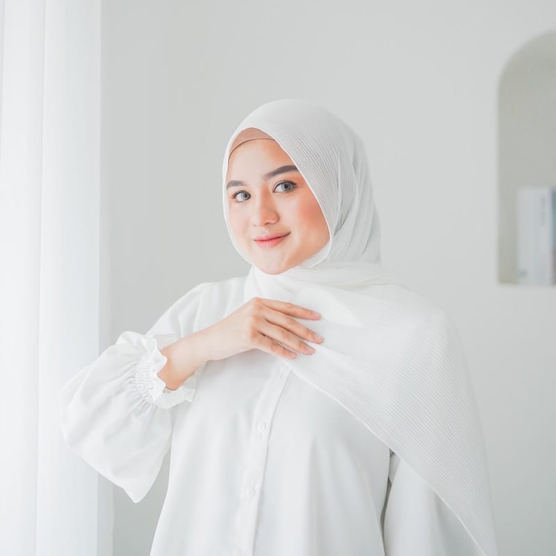 Pashmina Plisket Ceruty BabyDoll Terbaru Kerudung Pashmina Plisket Pasar Hija'b