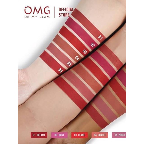 *galerybeautysemarang* OMG Oh My Glam Matte Kiss Lip Cream ( lipstick lipstik lipcream ) New edition