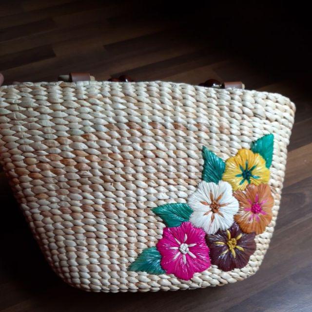 Murah! Cantik! Tas Enceng Gondok Anyam Sulam