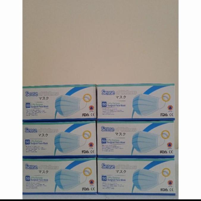 Masker sense of wellness 3ply isi 50pcs emboss asli original 88-shimingxiaolong Buru Order
