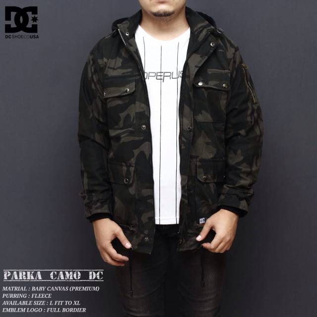 Parka camo DC / parka camo premium / parka army premium / jaket parka murah pria / jaket parka