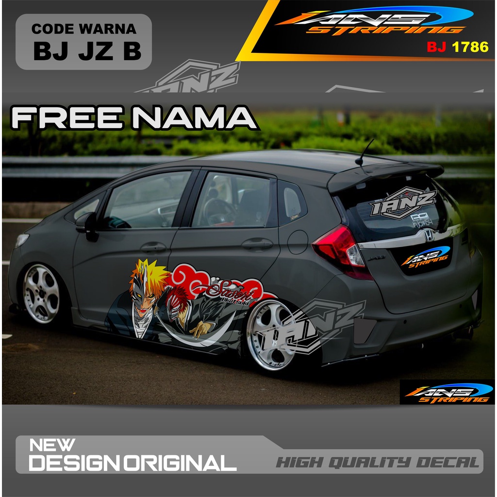 DECAL STIKER MOBIL HONDA JAZZ  AYLA AGYA AVANZA SWIFT YARIS / STIKER MOBIL DECAL MOBIL / STIKER VARIASI MOBIL AGYA AYLA JAZZ SITI CITY / DECAL STIKER MOBIL