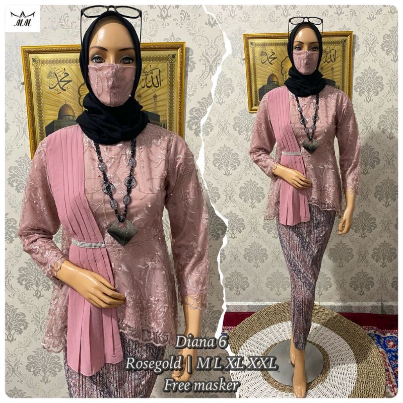 Setelan kebaya aurora selendang lilac//kebaya lilac//kebaya terbaru//kebaya seragam