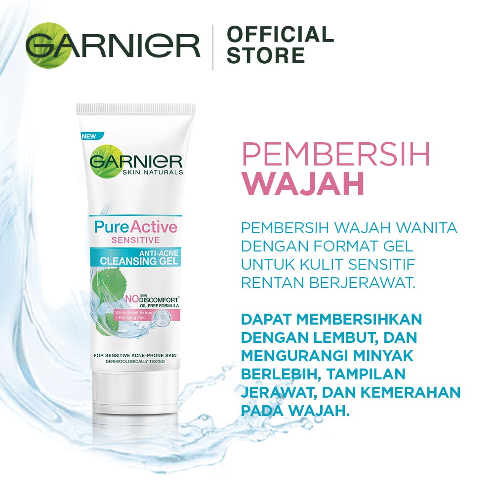 GARNIER PURE ACTIVE SENSITIVE ANTI ACNE CLEANSING GEL