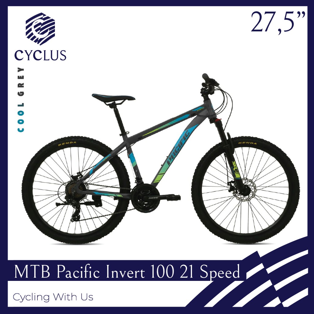 Sepeda Gunung MTB Pacific Invert 100 21 Speed 27.5 Inch