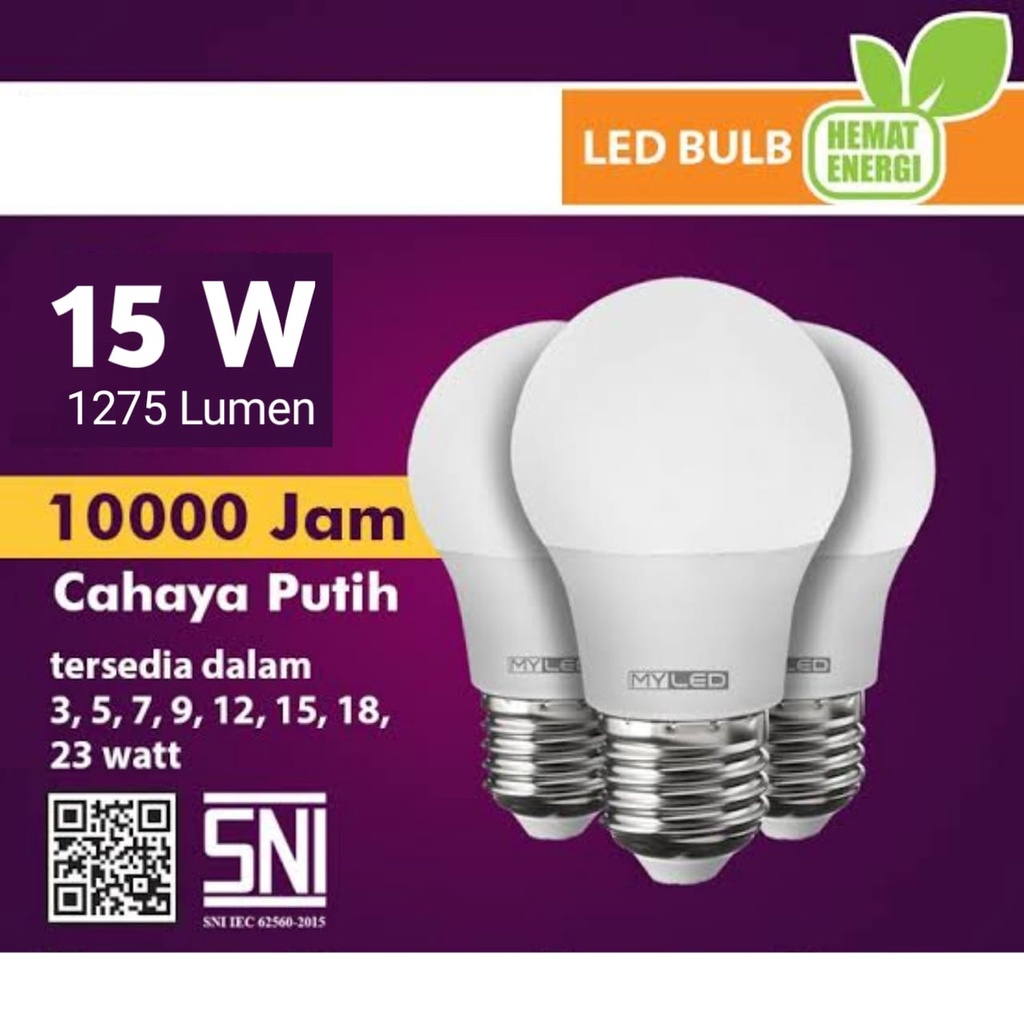 [TERBARU] LAMPU BULB LED LAMPU LED PREMIER A BULB 3w, 5w , 7w , 9w, 12w ,15w