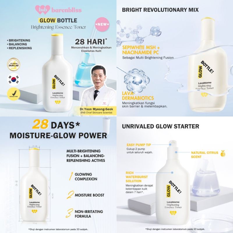BNB barenbliss Korea Meta-Glow skin chill routine Series Skincare Barenbliss toner serum moisturizer