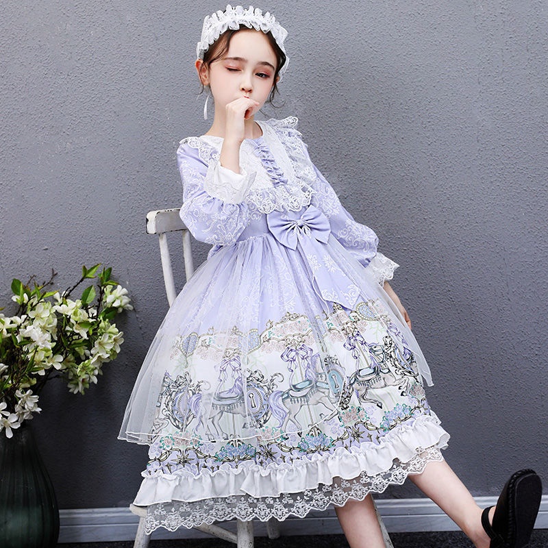 Girls Lolita skirt 2021 girls autumn new children's clothes Lolita children's skirt student Princess