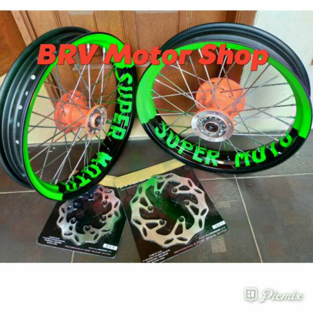 Paketan Velg Super Moto Klx Bf Klx L Klx S Klx G D Tracker 150 Velg Tapak Lebar Ring 17