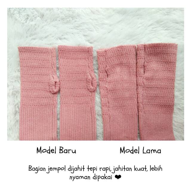 Handsock/Manset/Deker Lengan Tangan Rajut Jempol Salur Panjang Sesiku Murah (PE ANEKA)