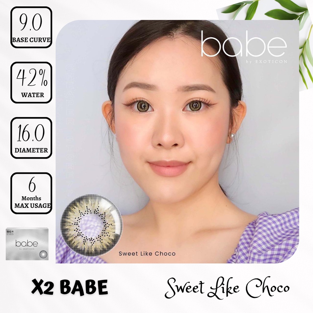 SOFTLENS X2 BABE (BIG EYES) MINUS 3.25 sd 6.00