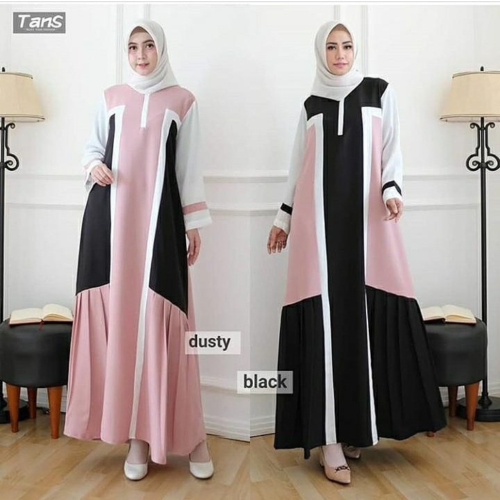 Baju Gamis Ashanty Dress - Dress Muslim Wanita - Fashion Gamis Wanita