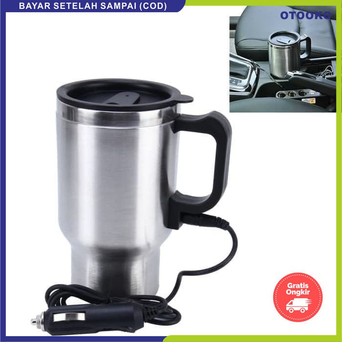 Gelas Thermos Pemanas Air Heated Car Travel Mug Elektrik Mobil 450ML