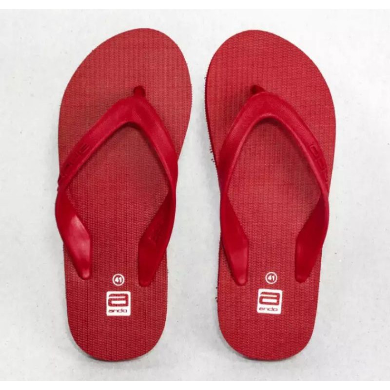 Ando Sendal Jepit Pria Hawaii Original - Merah
