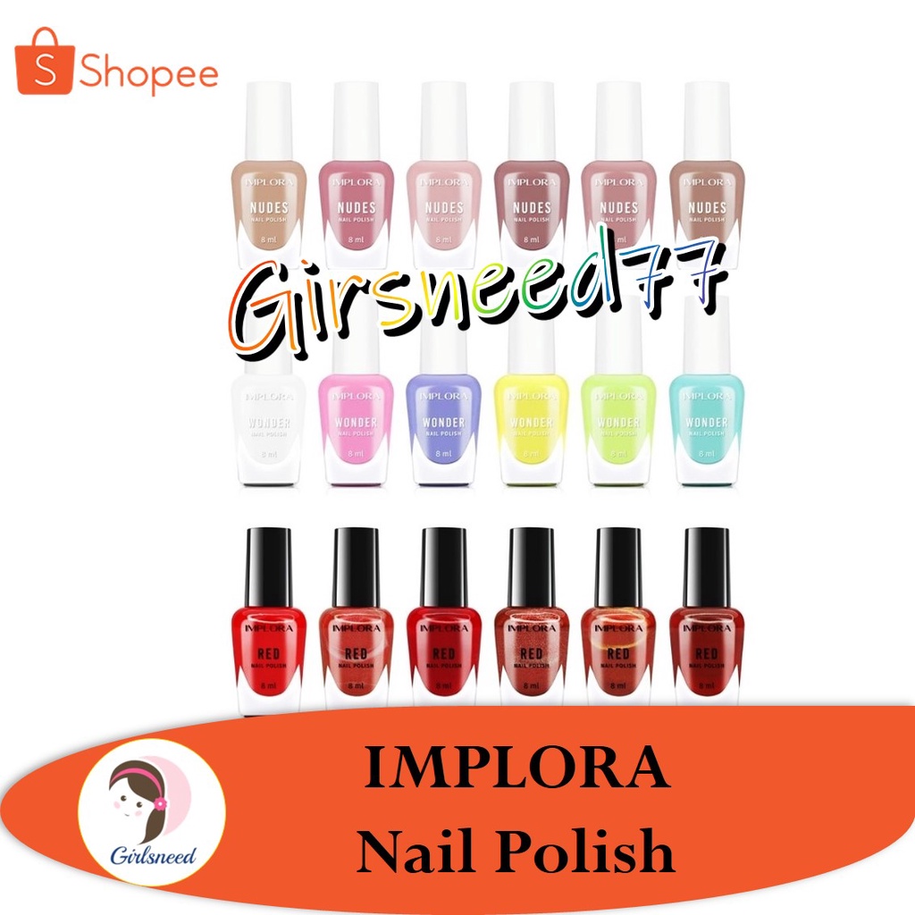 IMPLORA Nail Polish 4 Warna GIRLSNEED77