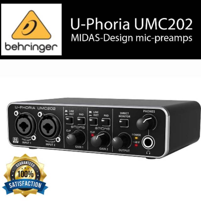 Jual Soundcard Behringer UMC202 Indonesia