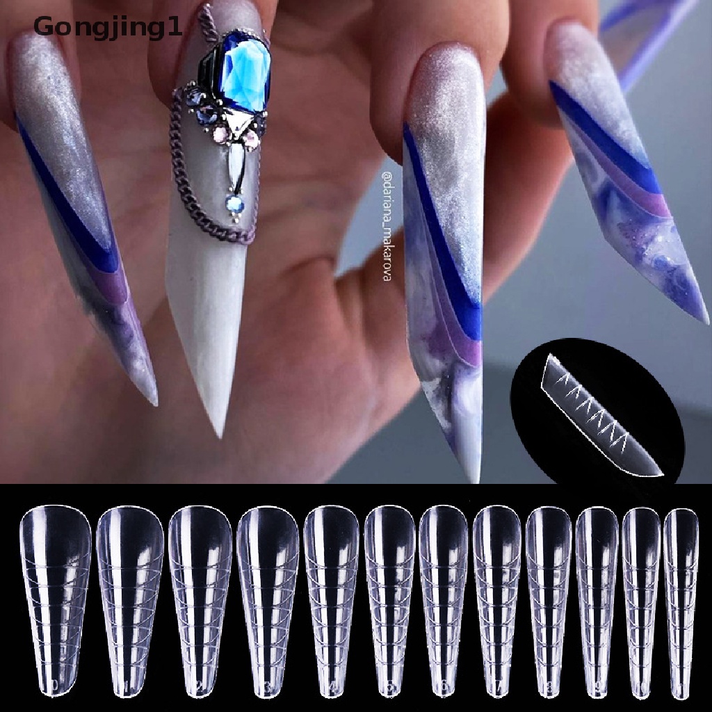 Gongjing160pcs Kuku Palsu Untuk Nail Art Diy