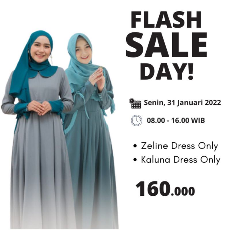 FLASH SALE GAMIS KALUNA (GAMIS AJA) ORIGINAL IDB
