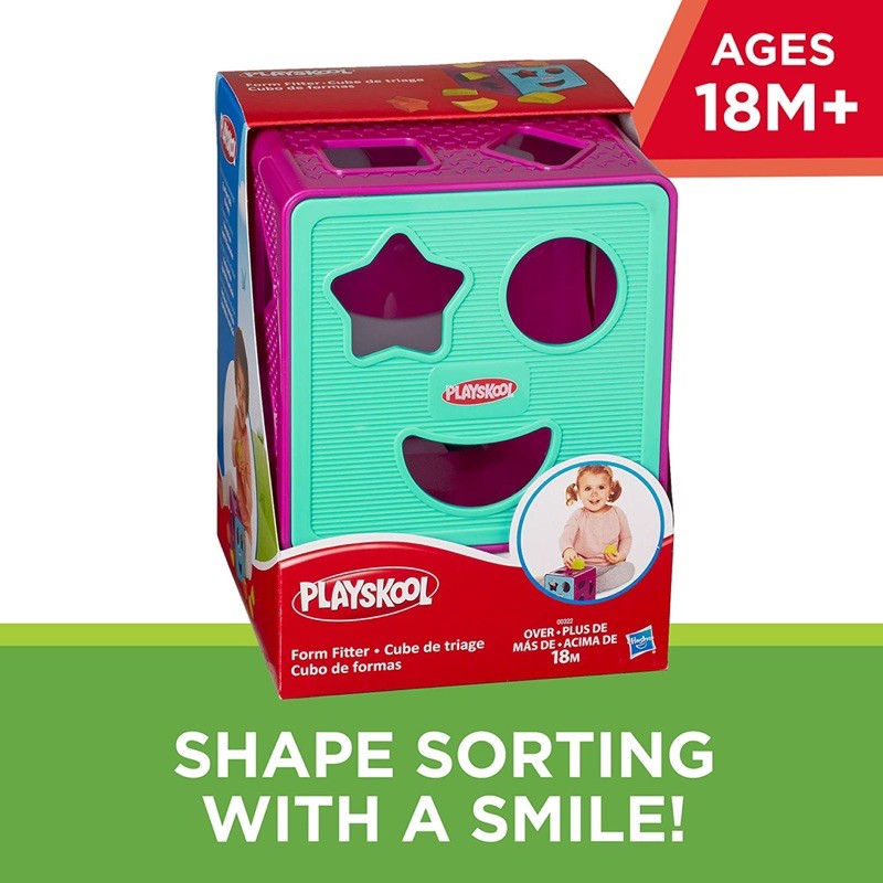 Jual Playskool Form Fitter Shape Sorter Matching Activity Cube Toy with 9 Shapes Shopee Indonesia
