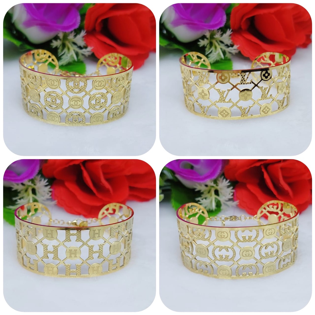 Gelang titanium perhiasan fashion terbaru 0439-0442