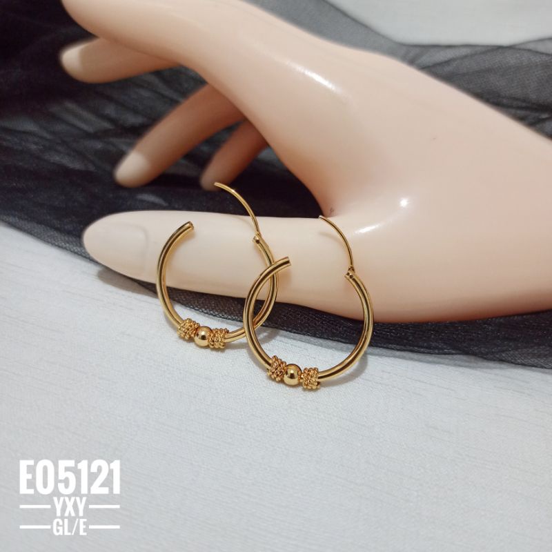 Anting Gipsy Yaxiya Bola Gold (dm 2.2cm) E05121