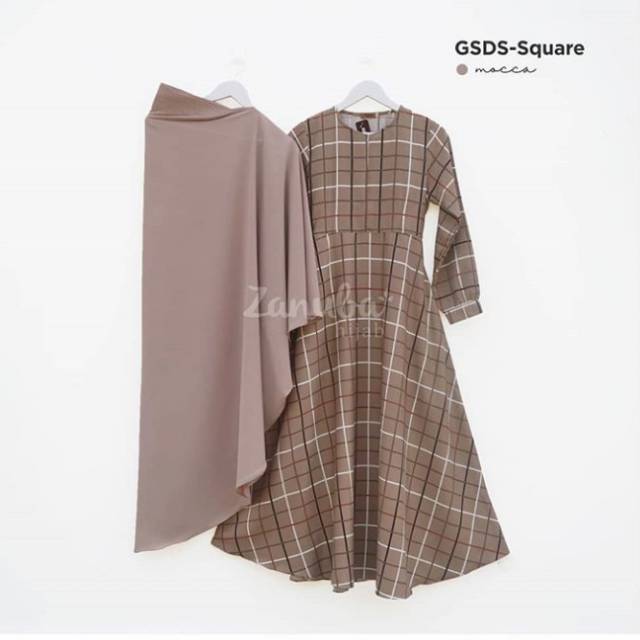 Zanuba Original. Gamis Set Diamond Skin Mocca