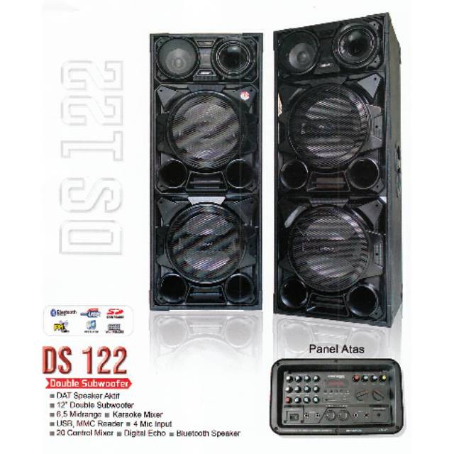 PROMO MURAH SPEAKER AKTIF DAT DS 122 DS122 (BELUM TERMASUK ONGKIR SPEAKER)