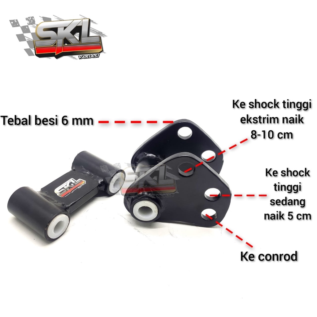 Unitrack Scorpio Peninggi Shock Belakang Scorpio Unitrek Ar Cr Scorpio Z Model Teflon Dan Bearing