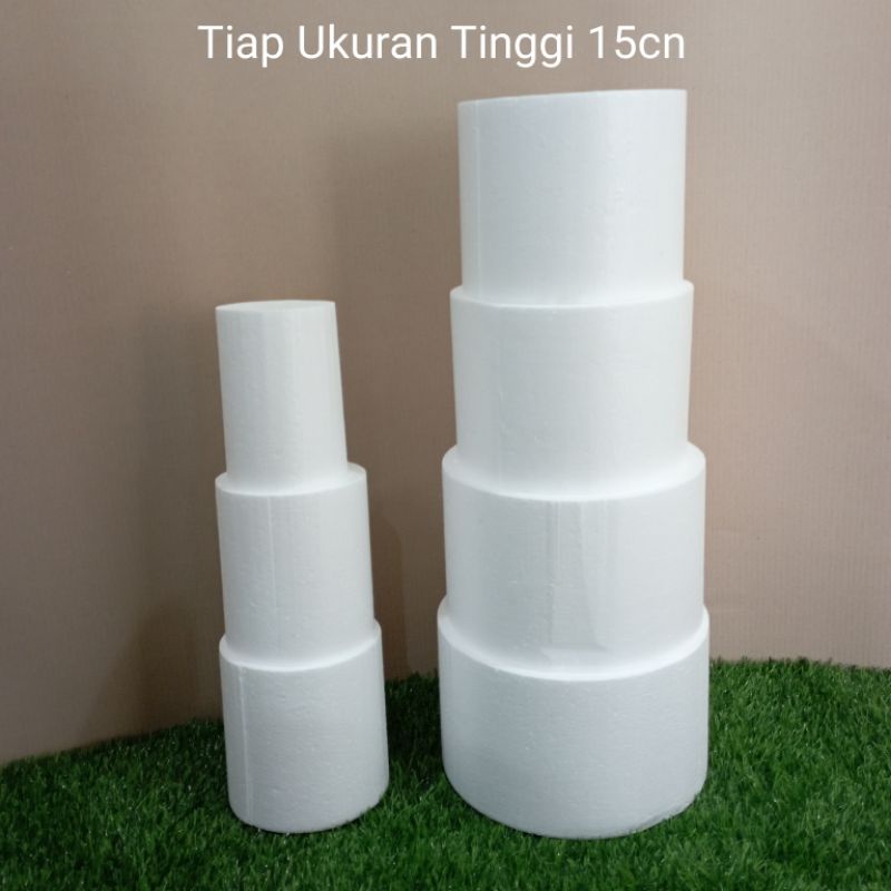 Dummy Cake Styrofoam Gabus untuk Tower Snack Kue atau Art Lainya , Tinggi 15 cm