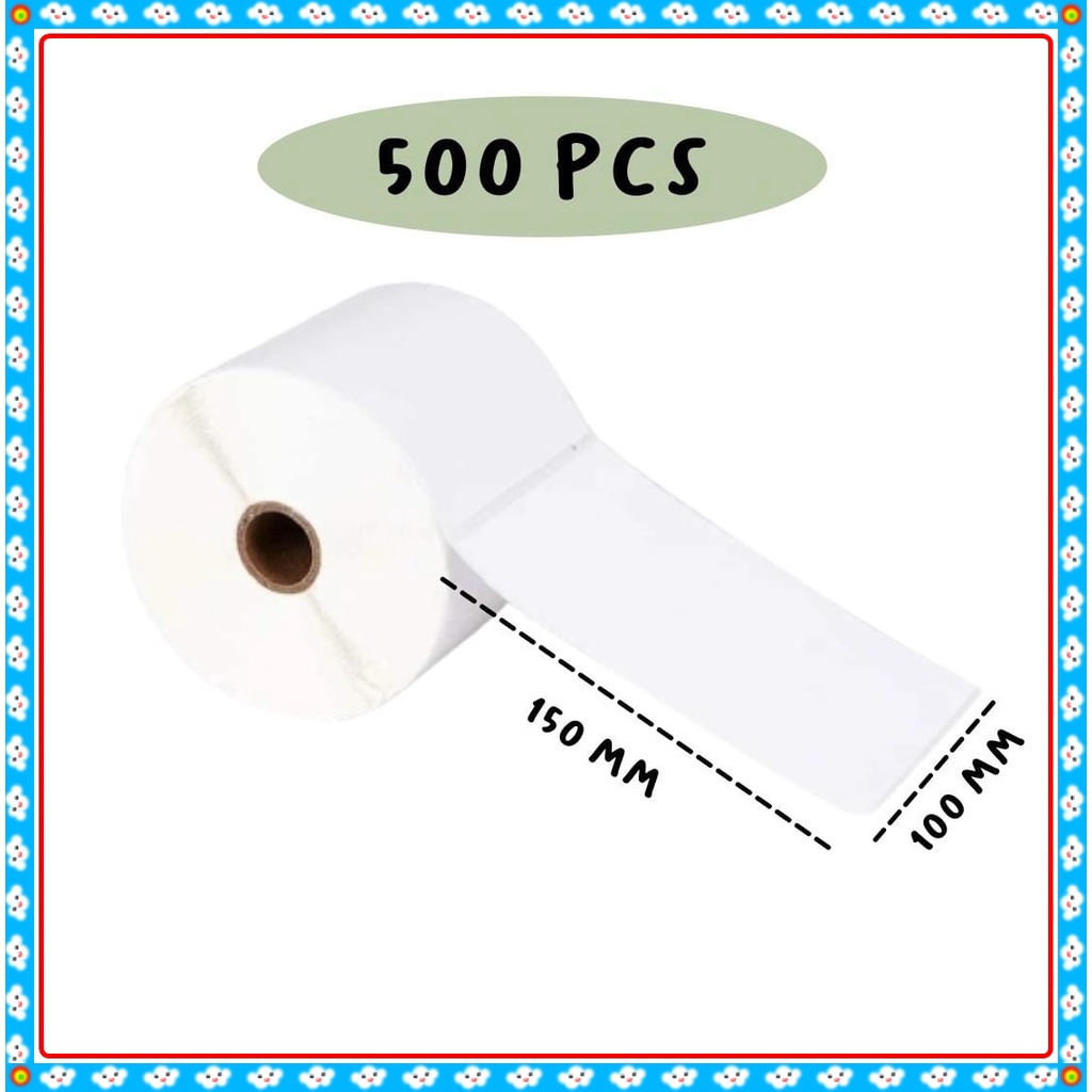 

Kertas Resi Label Thermal Barcode Roll A6 100x150 mm isi 500 Pcs