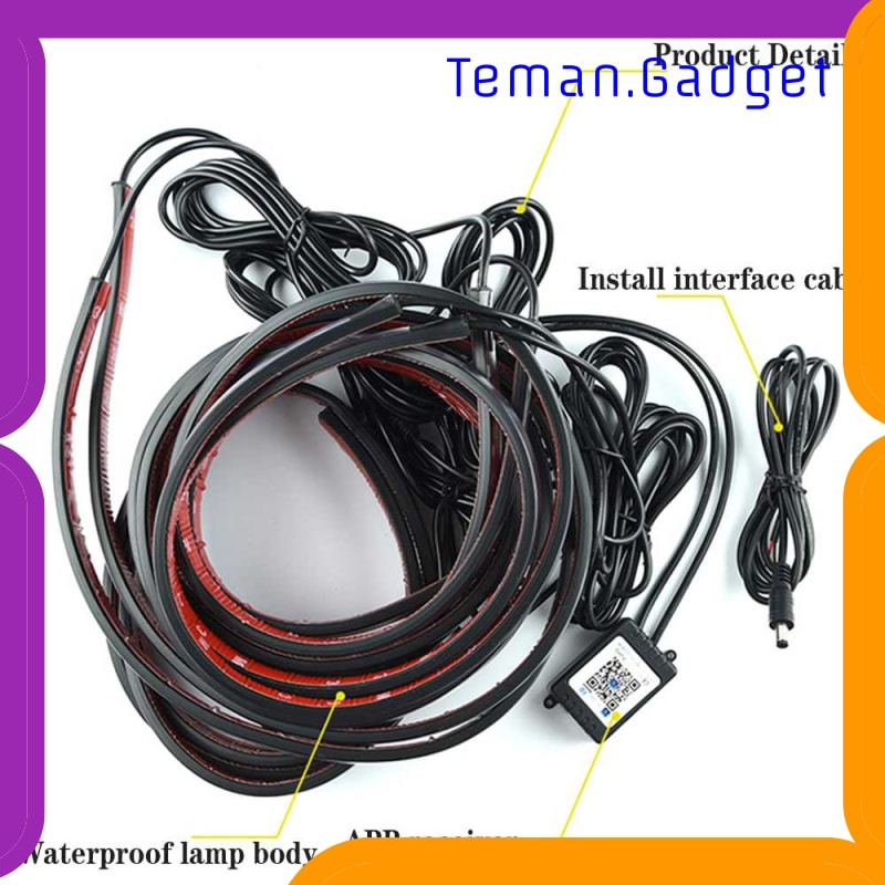 TG-DG269 JIAMEN LAMPU LED STRIP MOBIL RGB 90/120 CM 4PCS REMOTE CONTROLLER JIA4