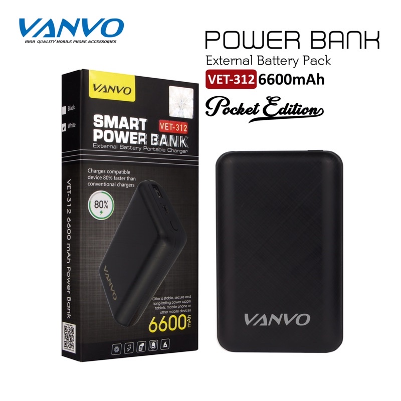 POWERBANK/PB VANVO VET-312 6600MAH