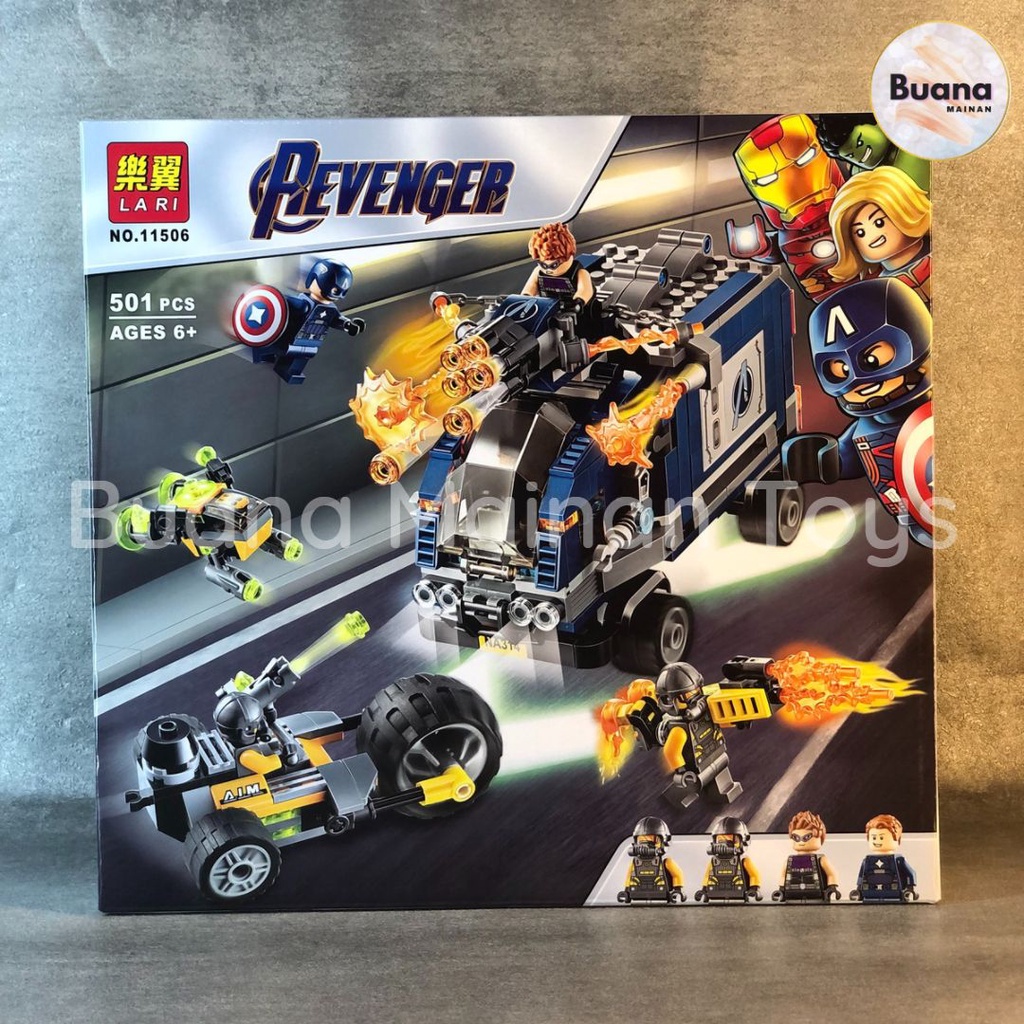 BRICKS LARI SUPER HERO AVENGERS TRUCK 11506 MAINAN EDUKASI BALOK ANAK TEMA SUPER HEROES MARVEL