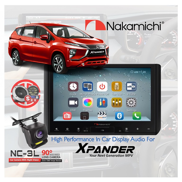 Nakamichi OEM Fit Mitsubishi Xpander Plus Kamera Mundur Set