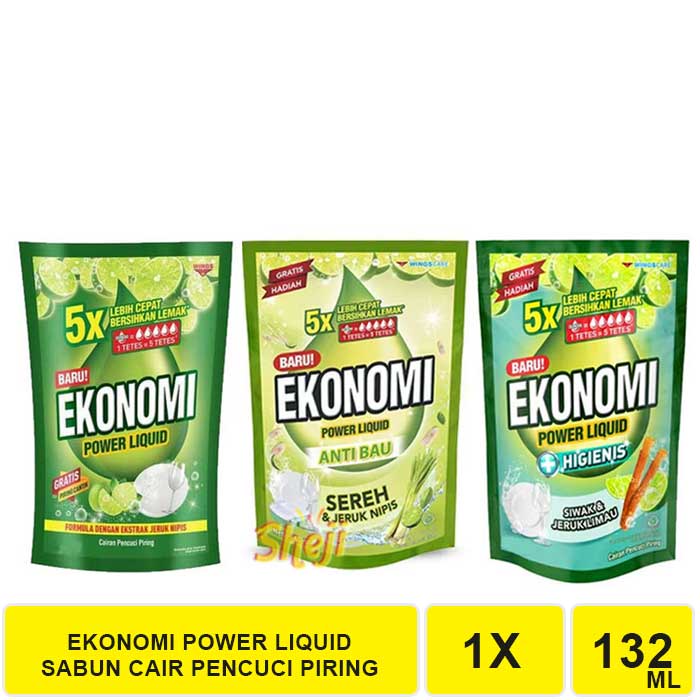 1 PCS (B2G1) SABUN CUCI PIRING EKONOMI POWER LIQUID 90+32 ML (122 ML)