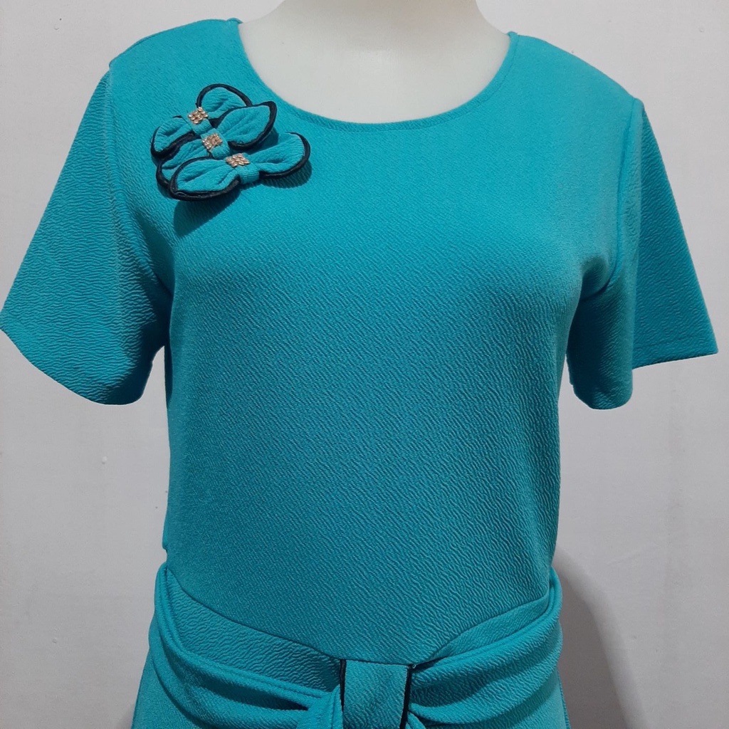 MIDI DRESS POLOS BIRU TOSCA/ DRESS KOREA