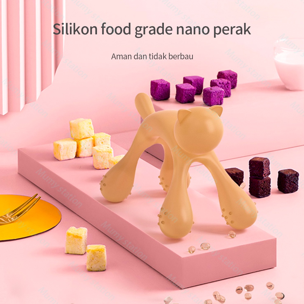 Mumystaion mainan gigitan bayi teether bayi Bahan silikon lembut dengan kotak