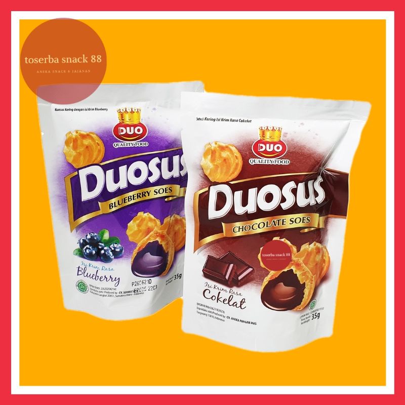 

DUO SUS/Kue Sus Kering Isi Cream (35 gram)