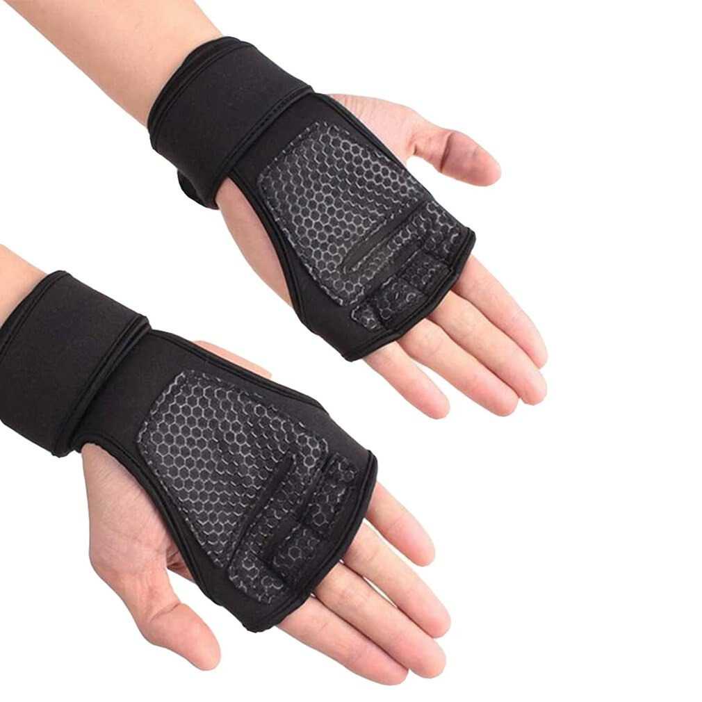 [ASLI] Sarung Tangan Angkat Beban Anti Slip Weight Lifting Gym Glove Latihan Wrap Hand