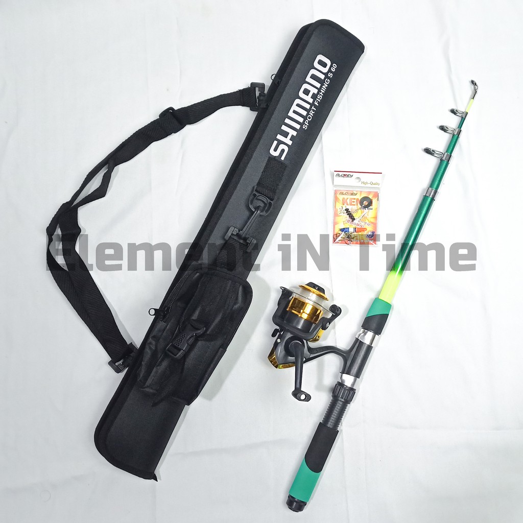 Set Pancing Siap Pakai Full Set Joran Catfish Ukuran 1,5 Meter - 3,6 Meter Reel 5/6 BB Tas Pedang