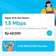 Unlimited Seminggu Kartu Perdana byU Telkomsel Unlimited 1.5 Mbps 7 hari