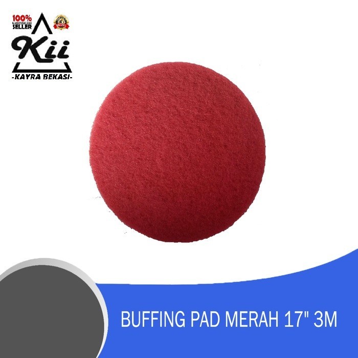 Buffing Pad warna merah 3M 17&quot;