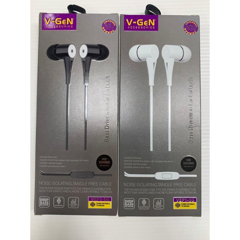 PROMO HANDSFREE VGEN VEP1-06 ORIGINAL SOUND EXTRABASS BY VEP1 06 NOISE ISOLATING AUDIO