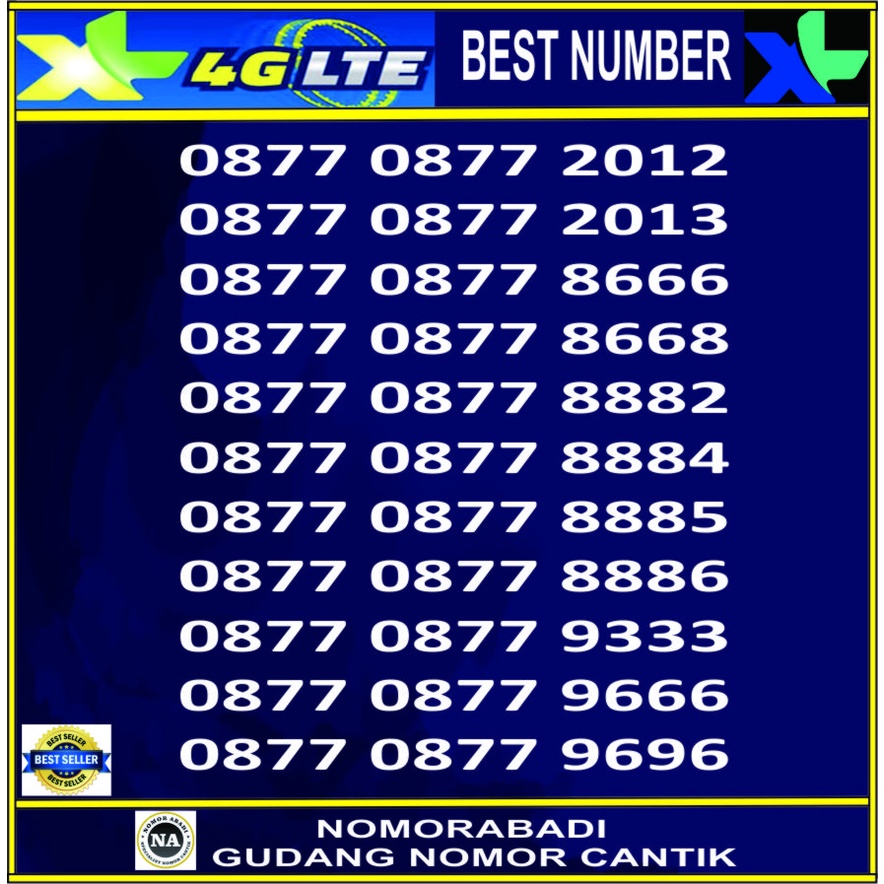 NOMOR CANTIK XL 4G 0877 0877 H1000