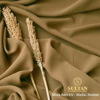 TERBARU     Kain Abaya Sultan Mina Anti UV Medal Bronze Polos