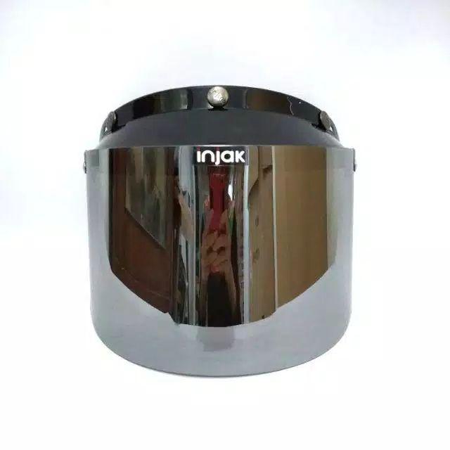 KACA DATAR HELM CARGLOSS RETRO // KACA  FLAT HELM BOGO-Silver