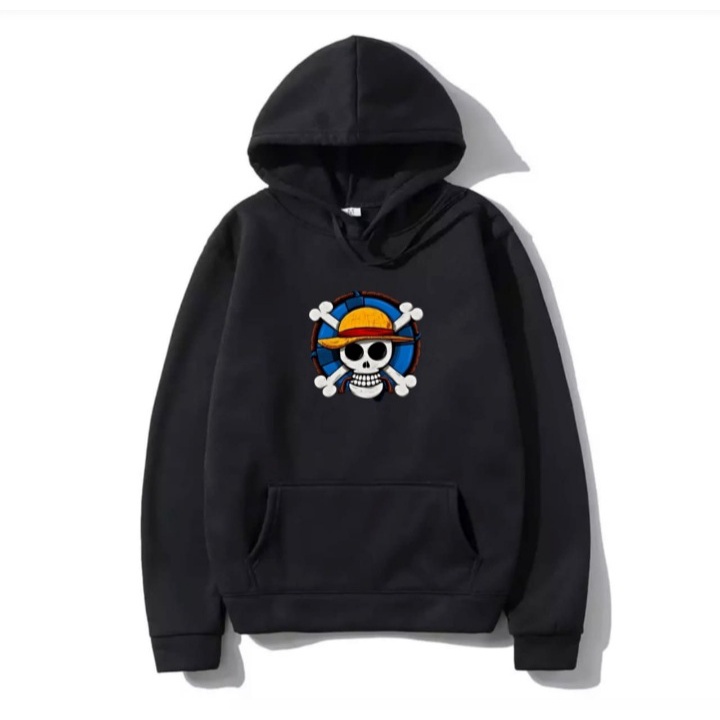 JOSJOLI_STORE/Sweater Hoodie Lambang Pirate/Atasan Pria Dewasa Lengan Panjang/M L XL XXL